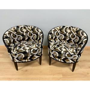 Pair Of Art-deco Armchairs