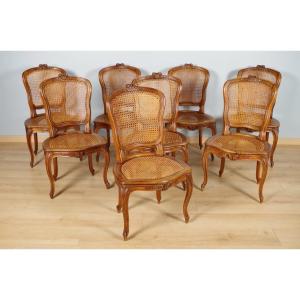 Eight Louis XV Style Chairs