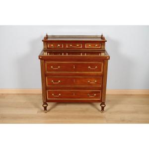 Louis XVI Style Desk Chest Of Drawers