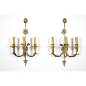 Paire d'appliques style Empire