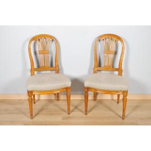 Paire de chaises époque Louis XVI