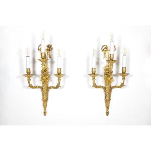 Pair Of Louis XVI Style Wall Sconces