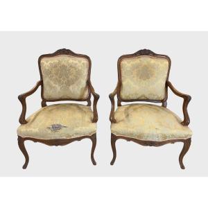 Pair Of Louis XV Style Armchairs