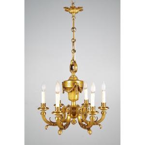Lustre style Louis XVI bronze doré