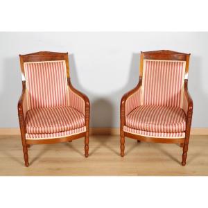 Paire de bergères époque Restauration