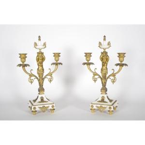 Pair Of Louis XVI Style Candelabra