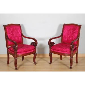 Paire de fauteuils époque Louis-Philippe