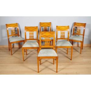 André Mailfert - Six Directoire-style Chairs