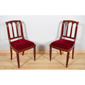 Paire de chaises Louis-Philippe en acajou – époque XIXe siècle