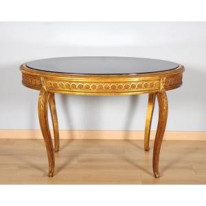 Transition-style Side Table In Gilded Wood, Circa 1880