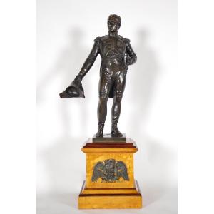 Statue de Napoléon 1er en bronze patiné, vers 1830
