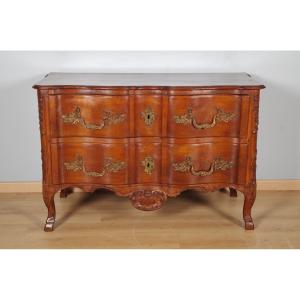 Regency-style Chest Of Drawers In Carved Walnut, Dauphiné, Circa 1720