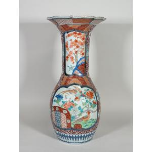 Large Japanese Vase Made Of Arita Porcelain With Imari Decoration, 19th Century