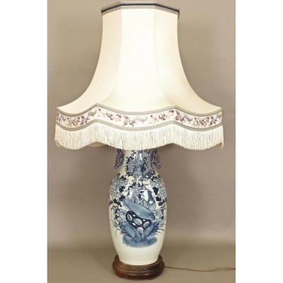 Grande Lampe Chinoise En Porcelaine