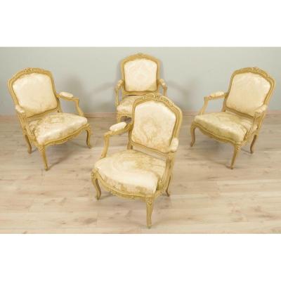 Armchairs Chassis Style Louis XV