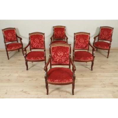 Six Restoration Period Armchairs