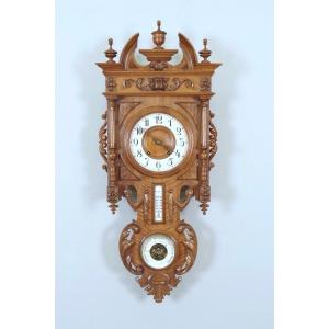 Barometer Carillon Renaissance Style Walnut