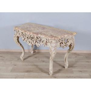 Console peinte style Louis XV
