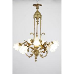 Louis XV Style Gilt Bronze Chandelier