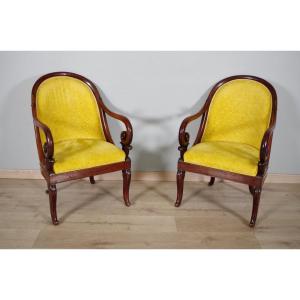 Pair Of Charles X Period Armchairs