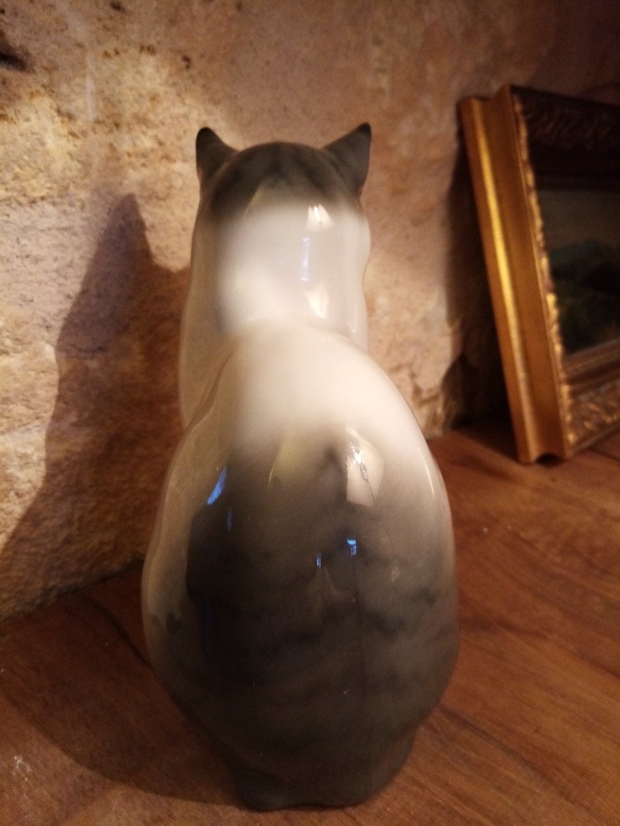 Chat art deco En Porcelaine De Limoges -photo-3