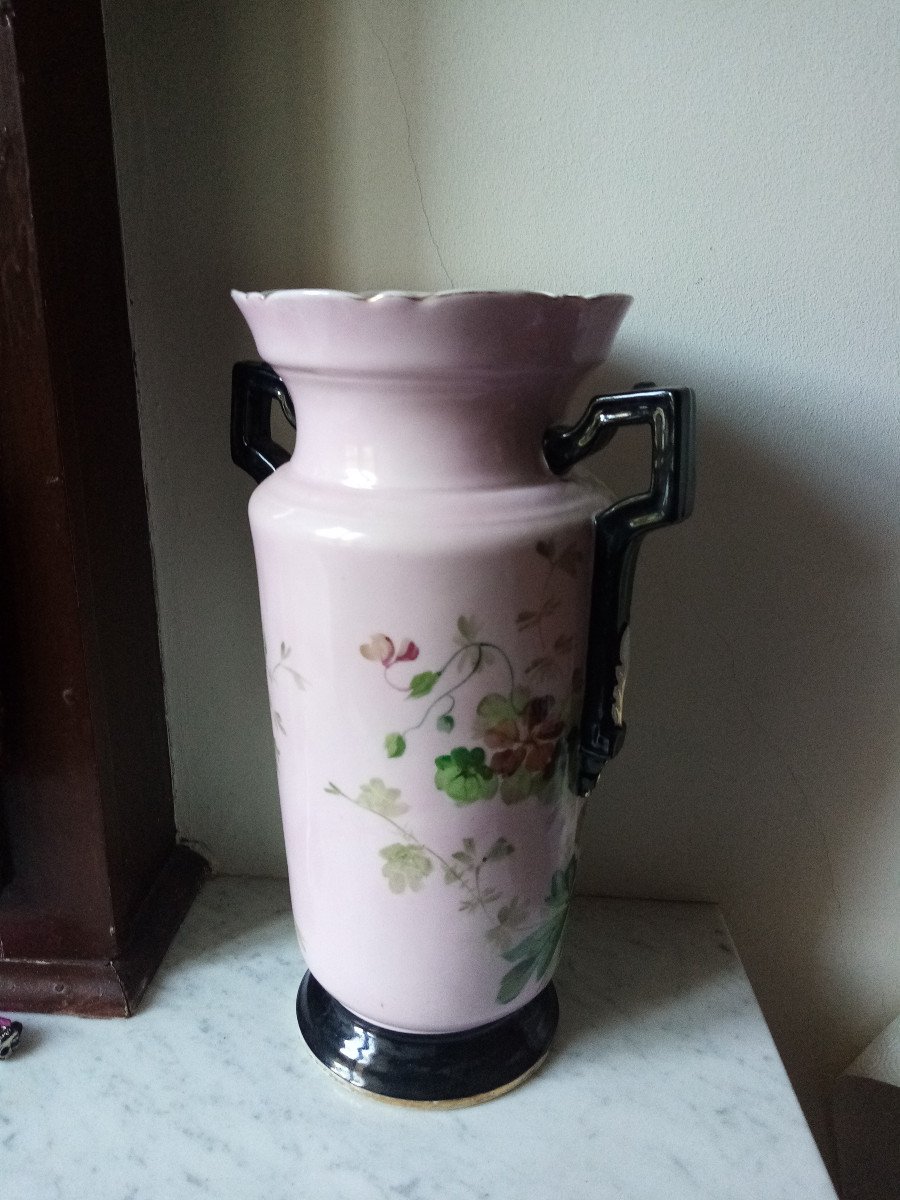 Large Limoges Floral Decor Vase-photo-4