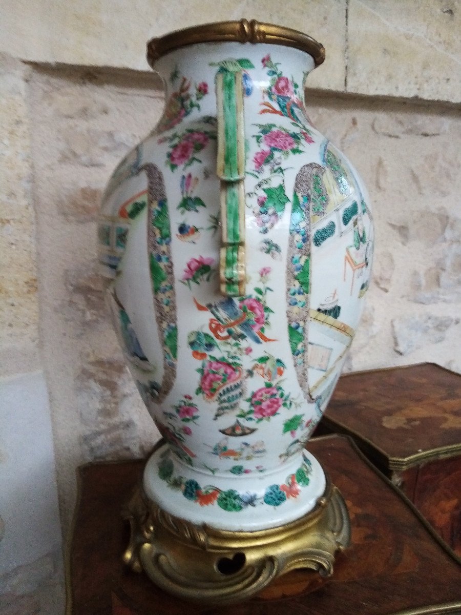 Vase Porcelaine De Chine Avec Bronzes-photo-2