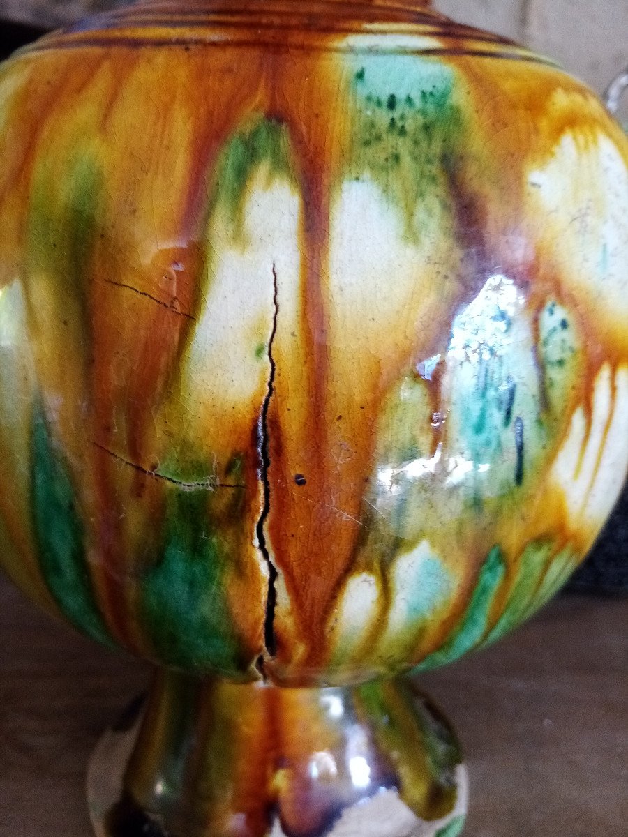 Enamelled Terracotta Vase China-photo-1