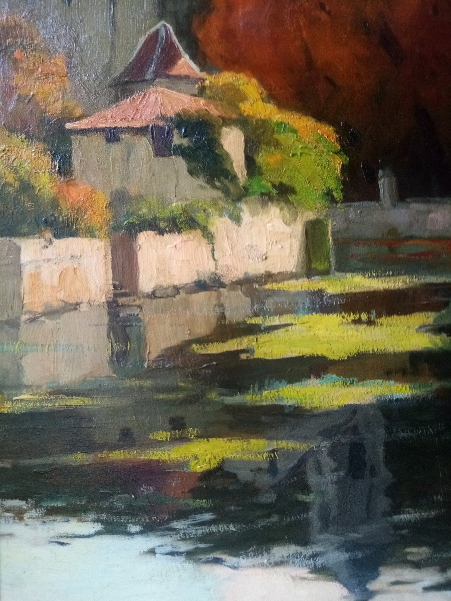 View Of The Dronne At Brantome By Robert Dessalles Quentin-photo-3
