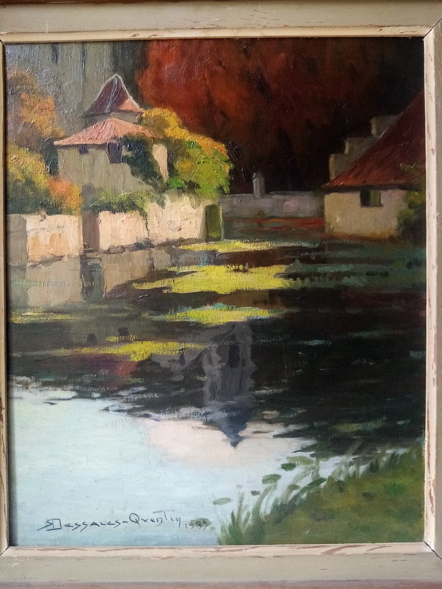 View Of The Dronne At Brantome By Robert Dessalles Quentin-photo-4