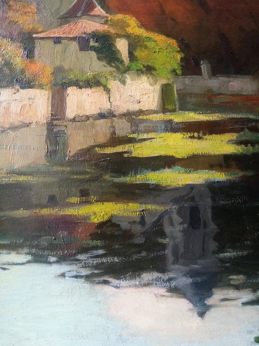 View Of The Dronne At Brantome By Robert Dessalles Quentin-photo-1