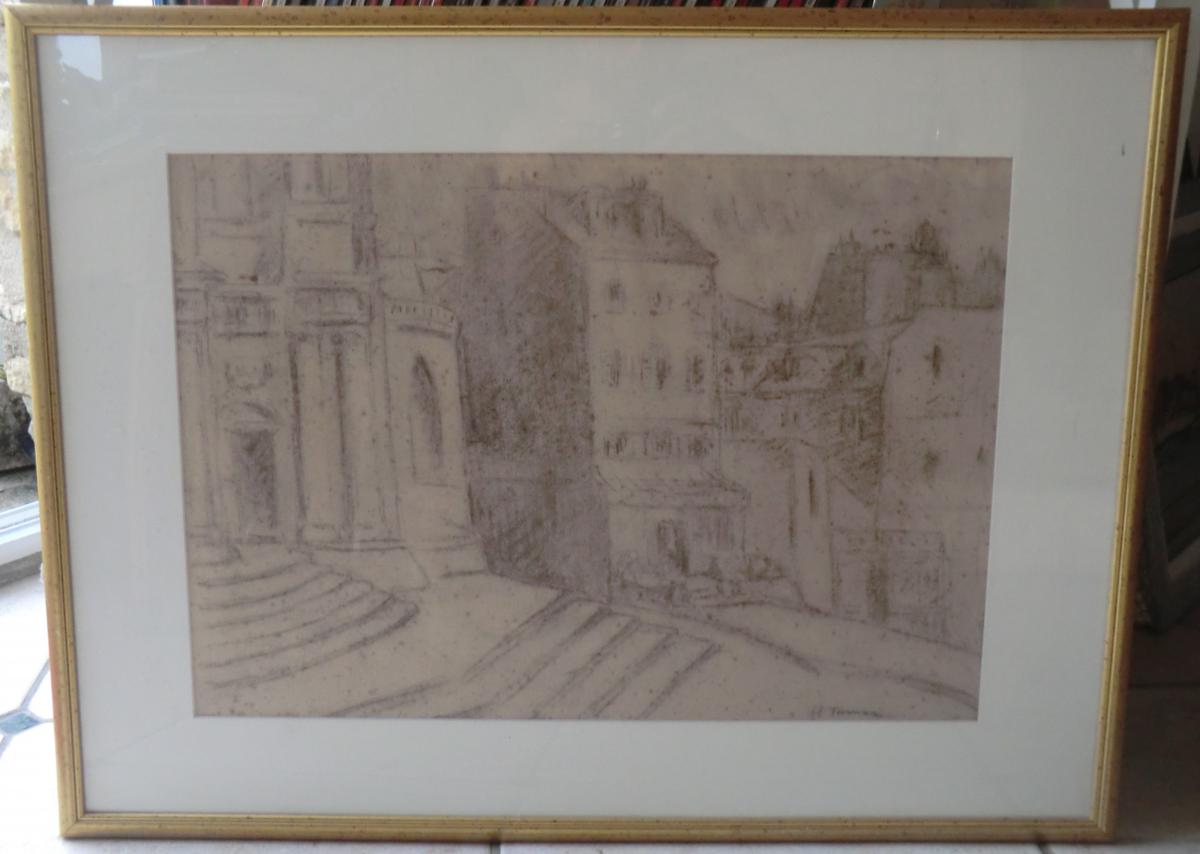 Drawing Signed Tirman Henriette (1875-1952)