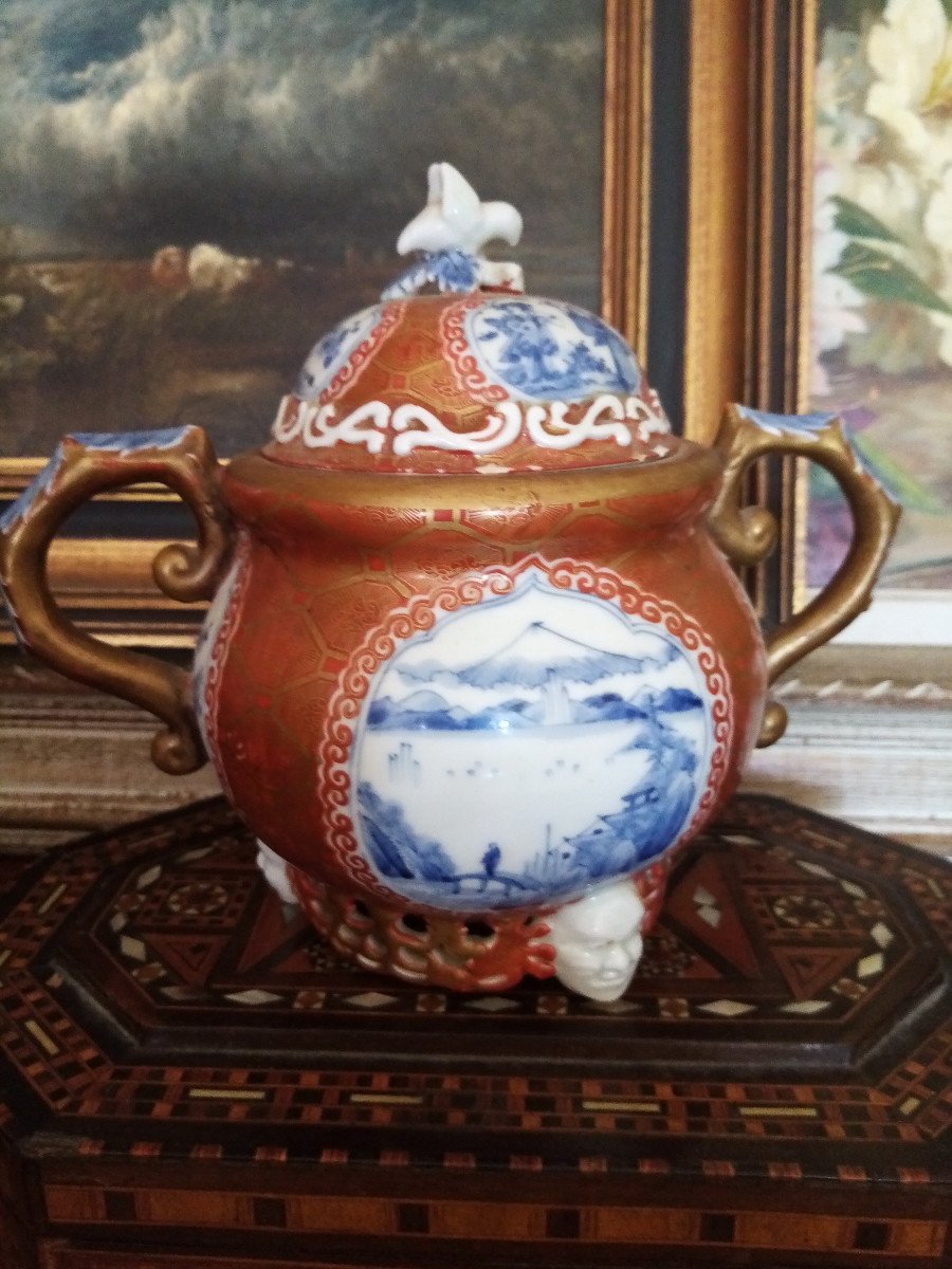 Japan Porcelain Sugar Bowl-photo-1