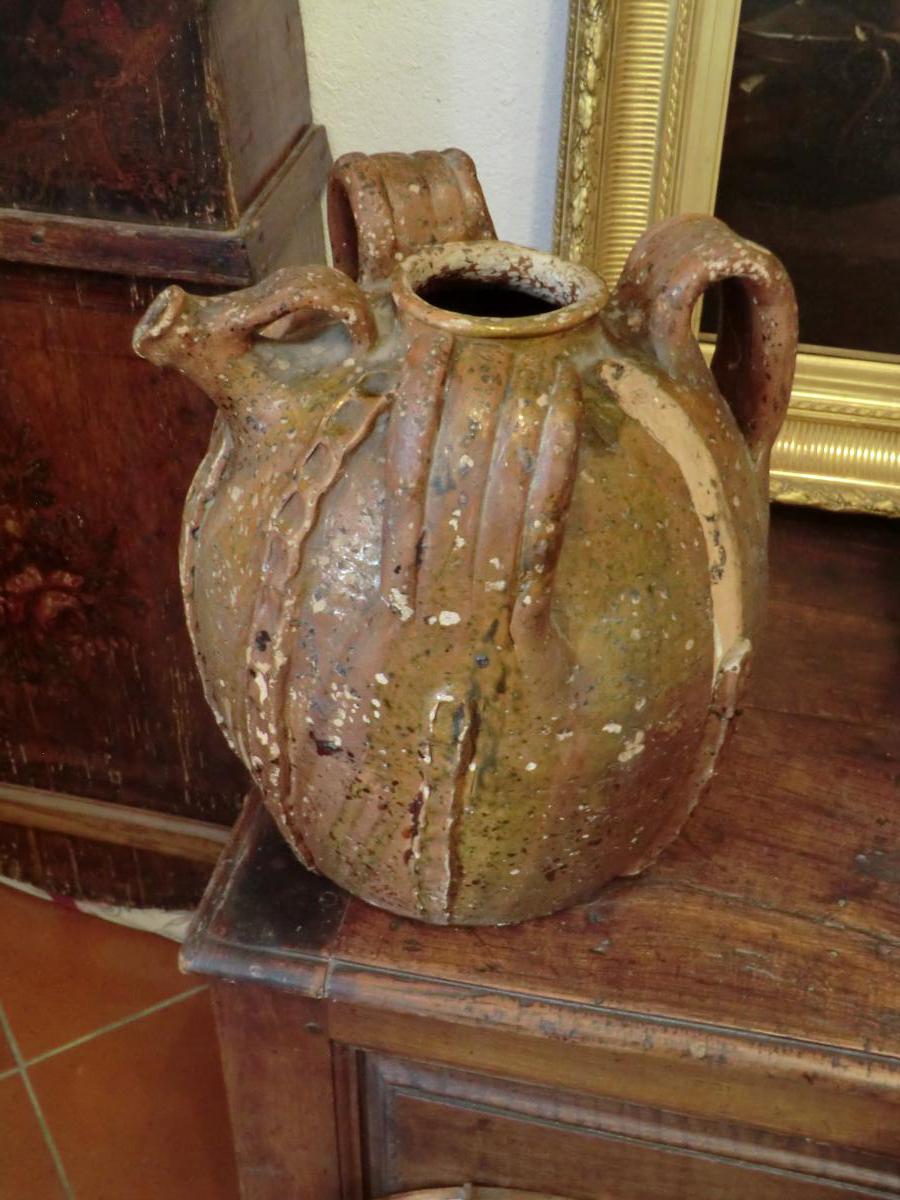 Cruche Terre Cuite Vernissée Beauronne  XVIIIè Siècle-photo-2