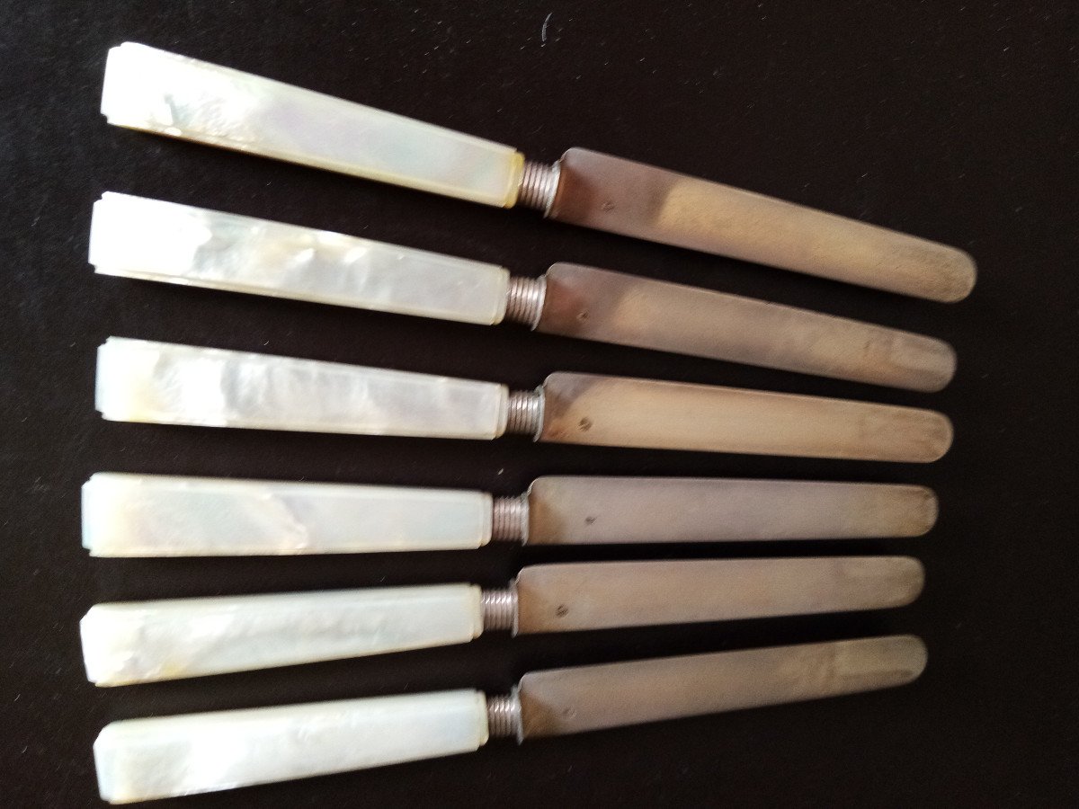 Mother-of-pearl And Sterling Silver Knives -photo-3