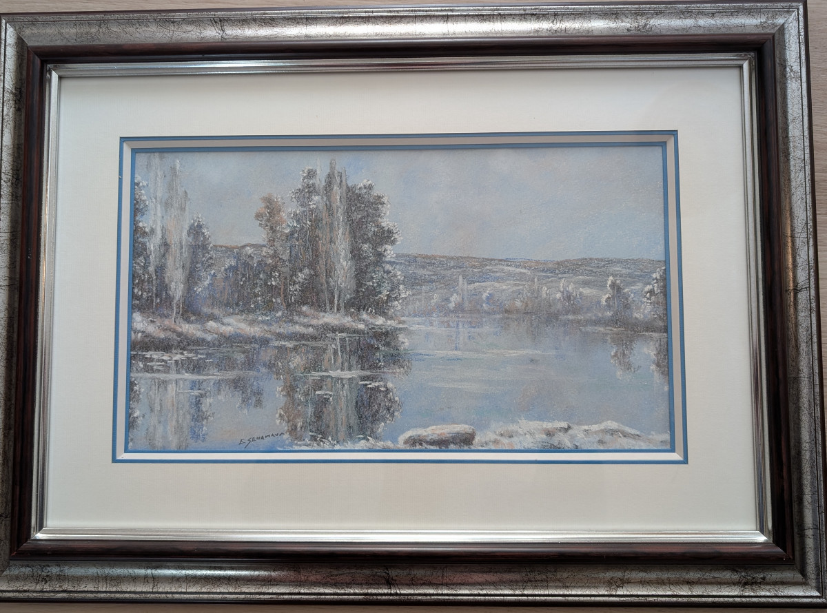 Eugene Senamax Paysage d'Hiver En Limousin