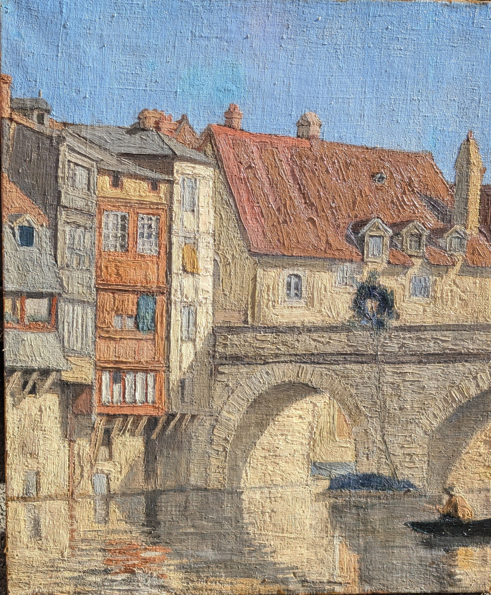 Exhibition Painting Attributed To The Crozant Madeline School