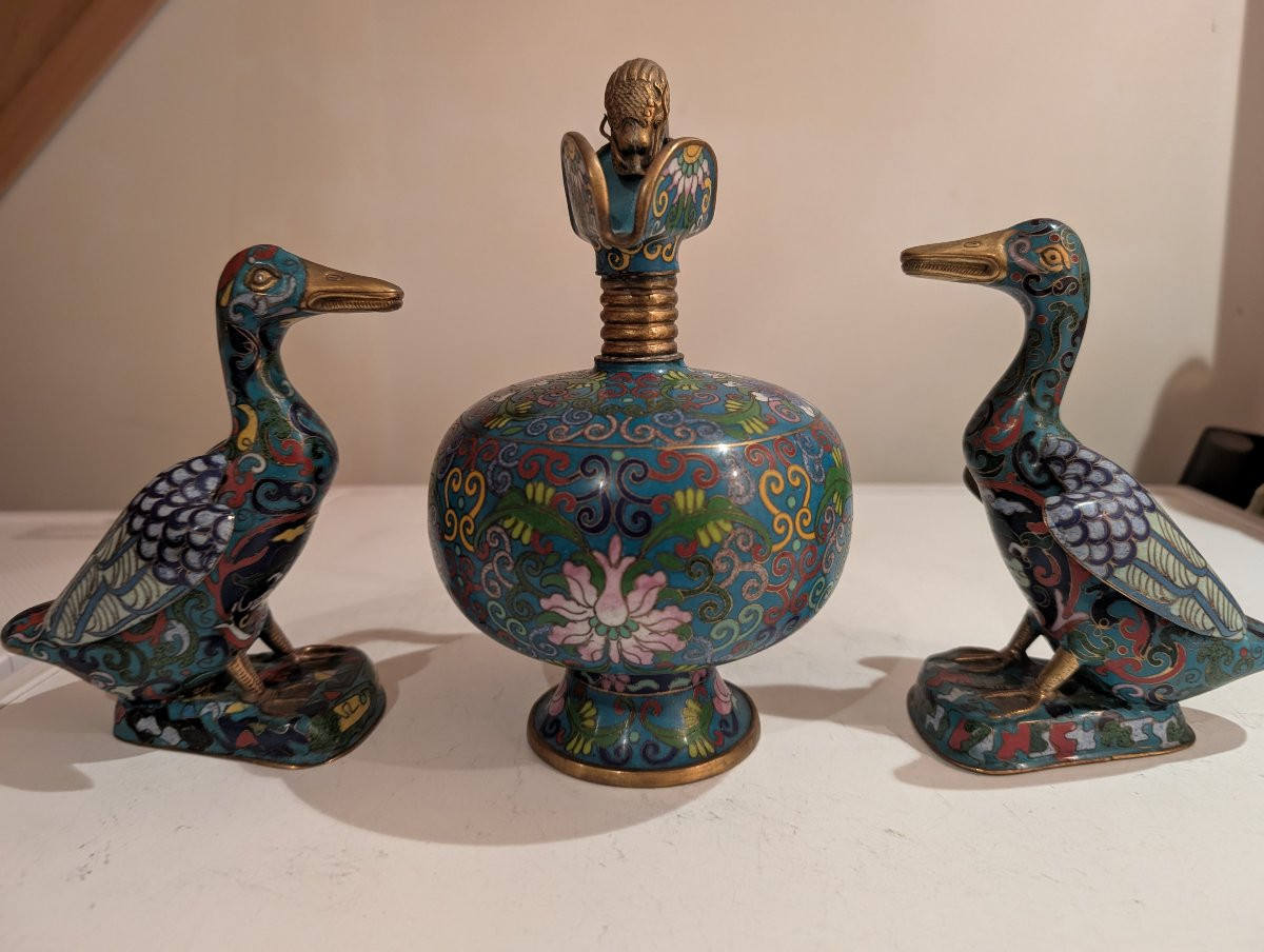 cloisonnes chine fin 19è-photo-3
