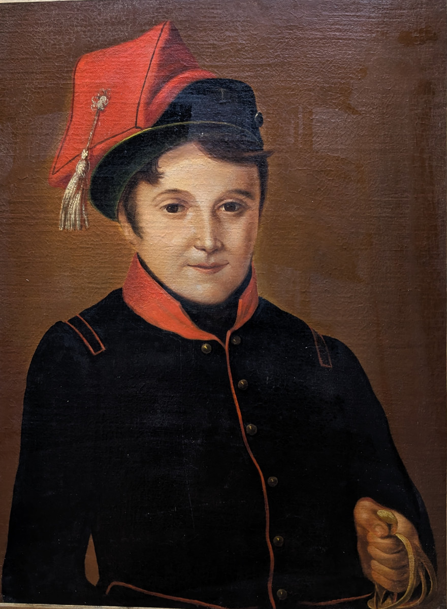 Portrait Of A Military Child Circa 1850