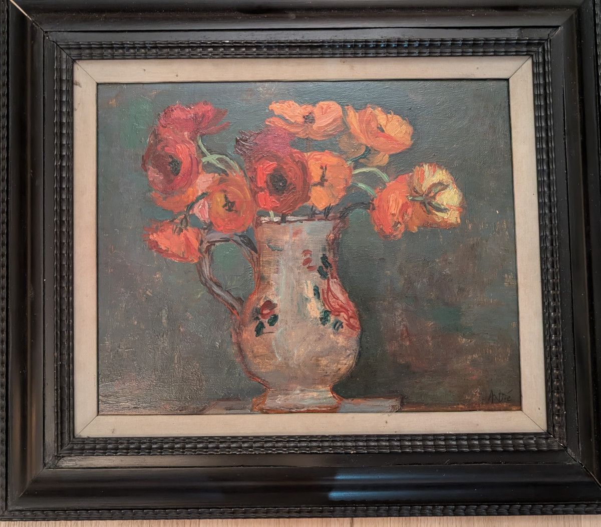 bouquet de coquelicots signé andre