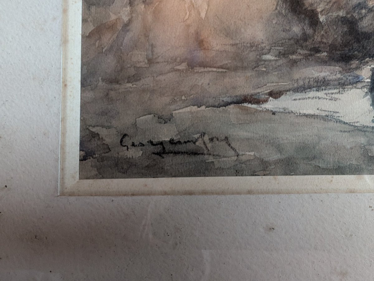 vue de la baie d'ajaccio signé vers 1920-photo-2