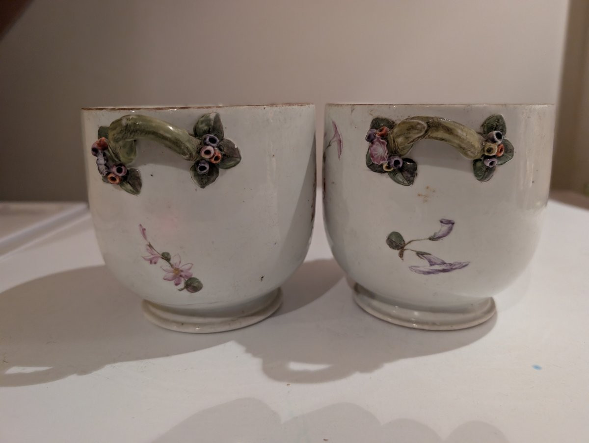 paire de rafraichissoirs en porcelaine de chantilly-photo-2