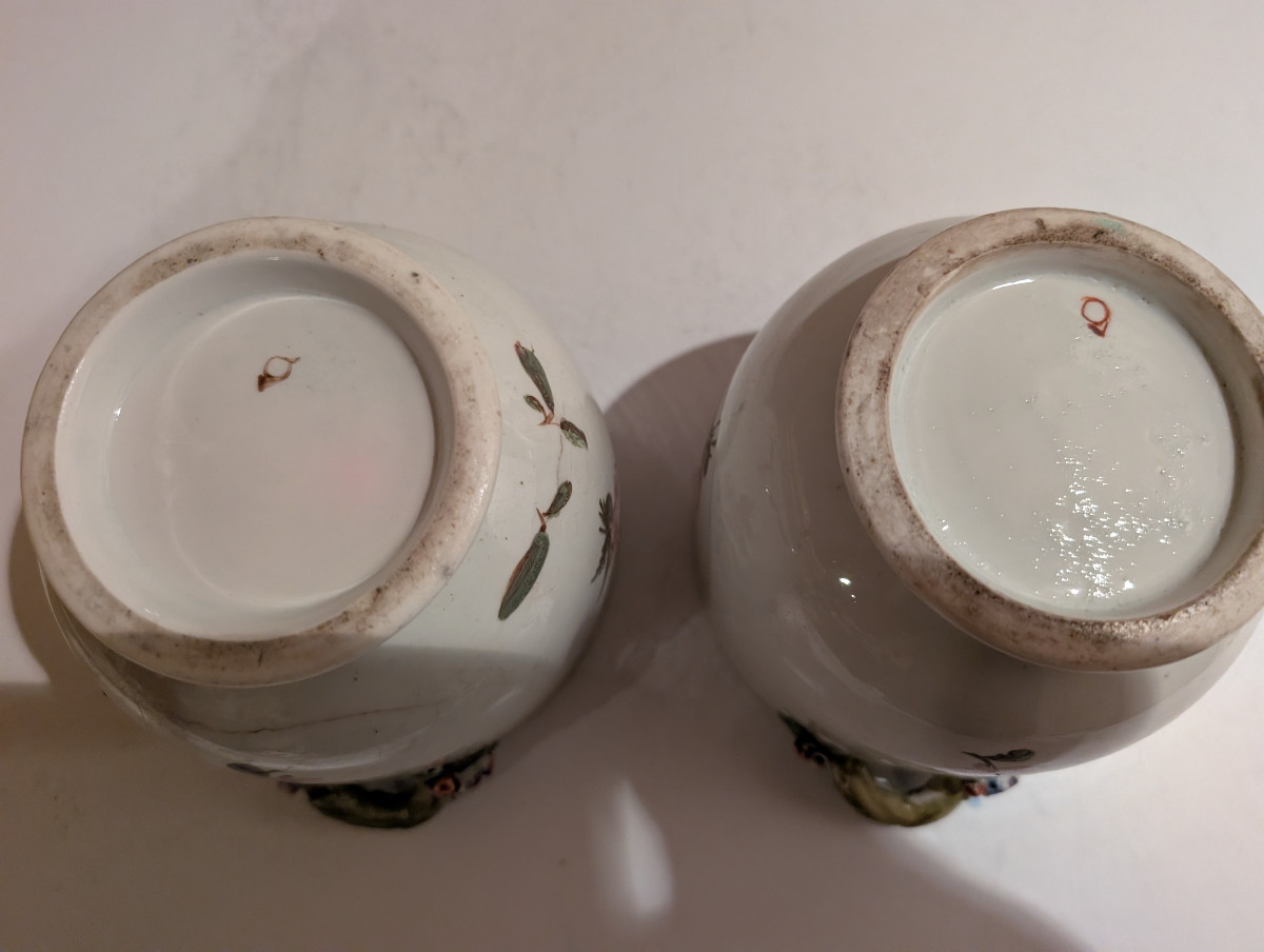 paire de rafraichissoirs en porcelaine de chantilly-photo-1