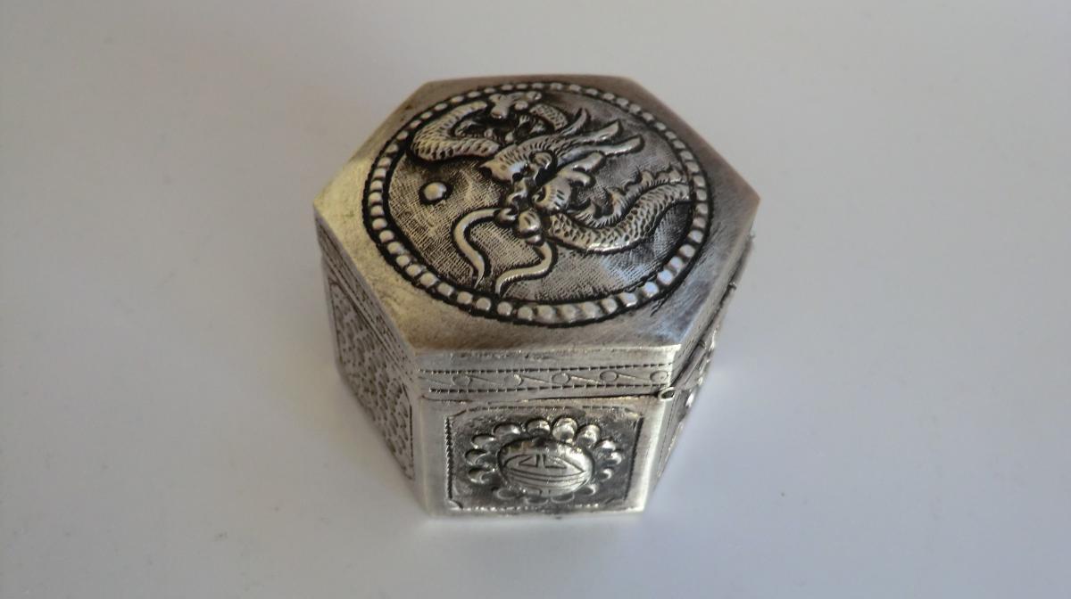 Opium Box In Silver Alloy-photo-3