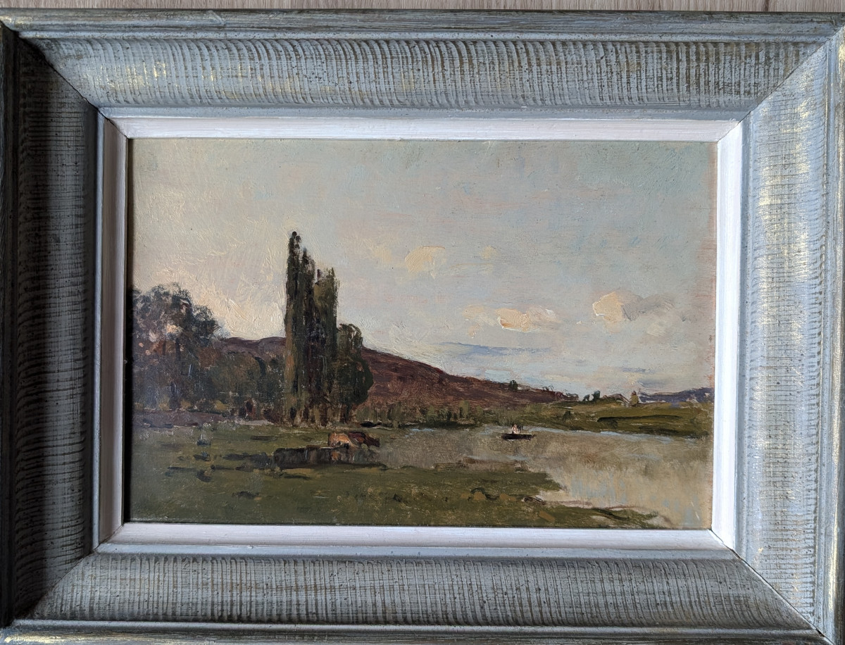 attr a karl daubigny vaches au bord de l'etang