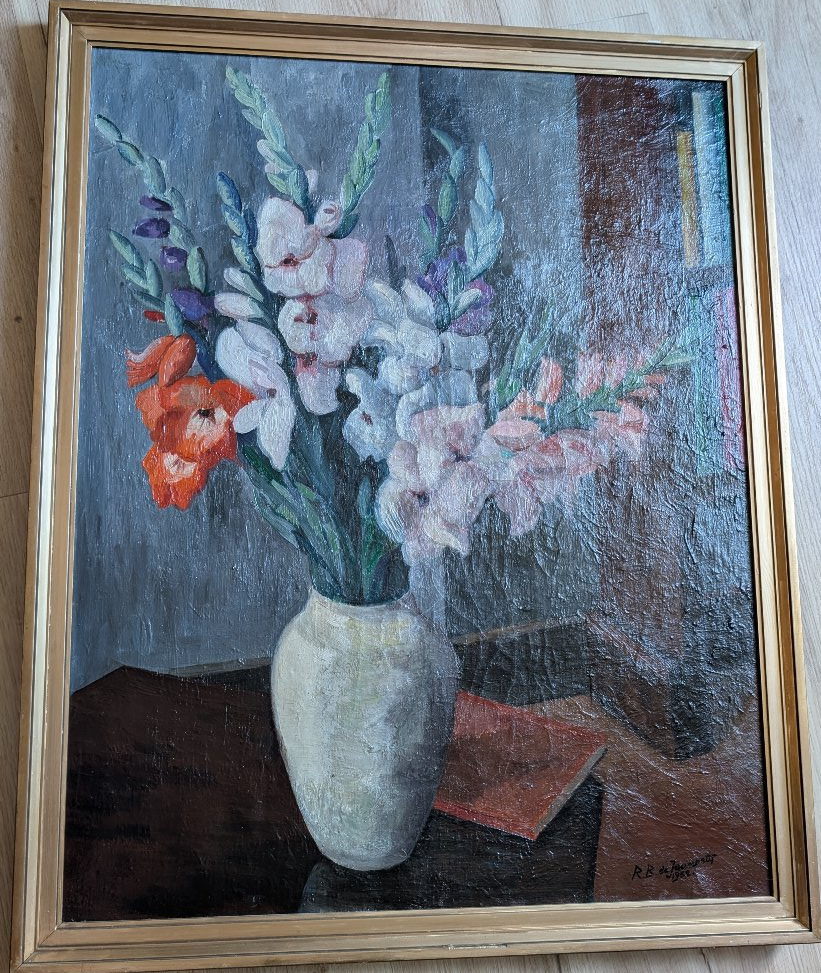 bouquet de glaeuils signe de jeanpetit art deco
