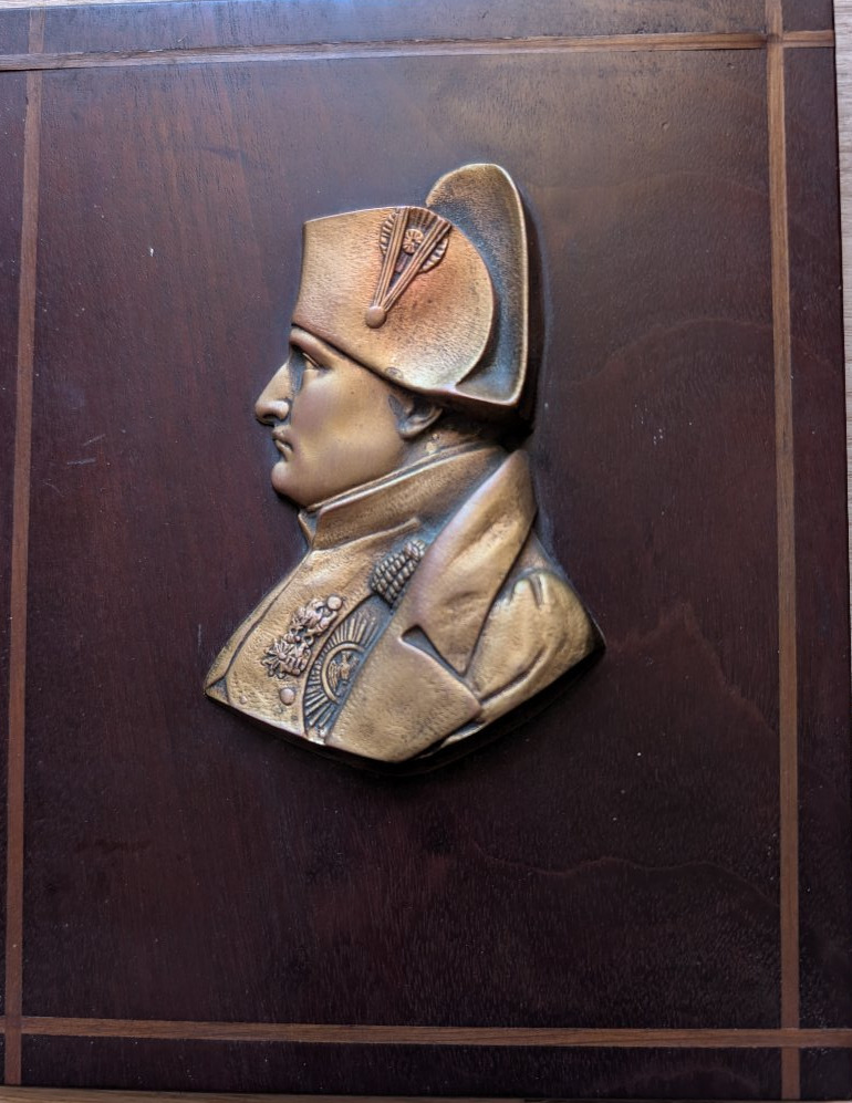 Chiseled Gilded Bronze Medallion Signed "david d'Angers," Napoleon I