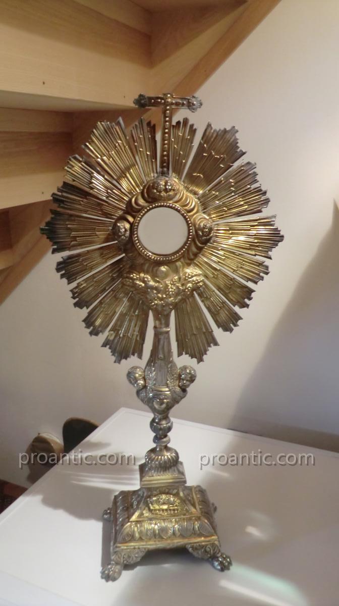 Grand Monstrance Silver & Vermeil With His Lunule