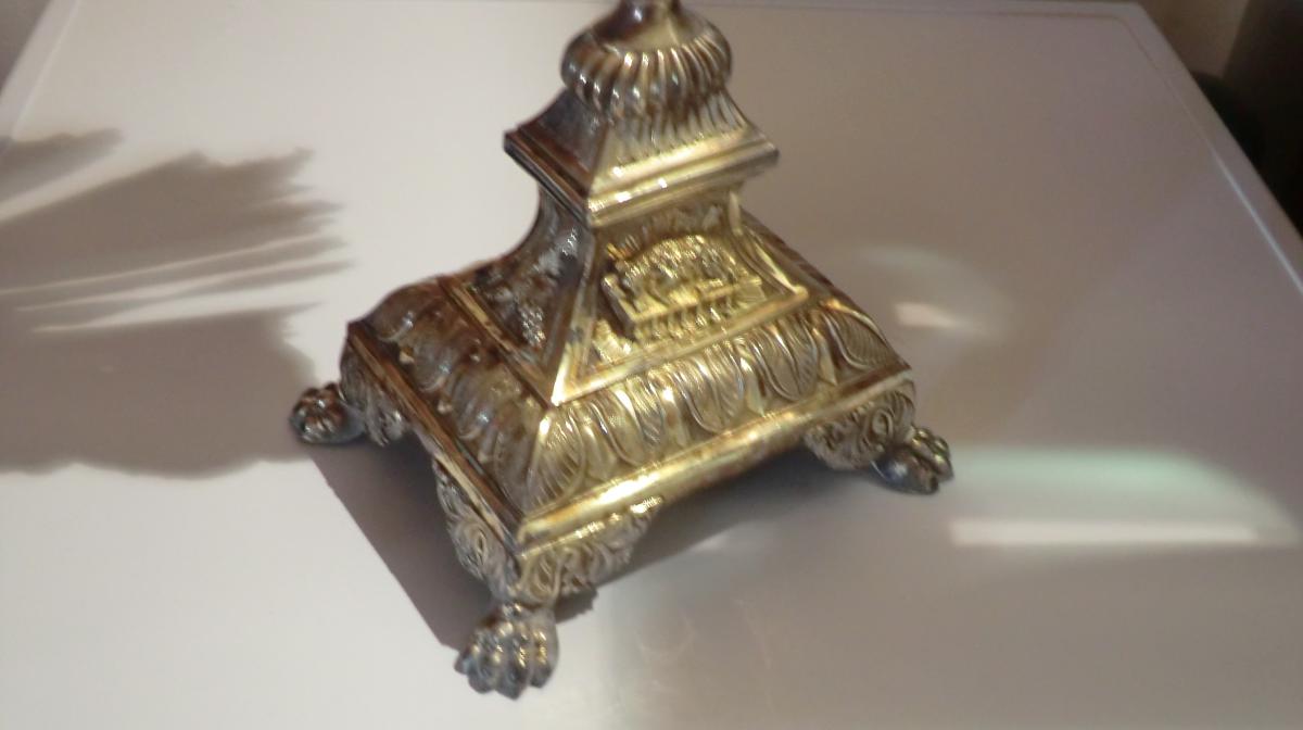 Grand Monstrance Silver & Vermeil With His Lunule-photo-4