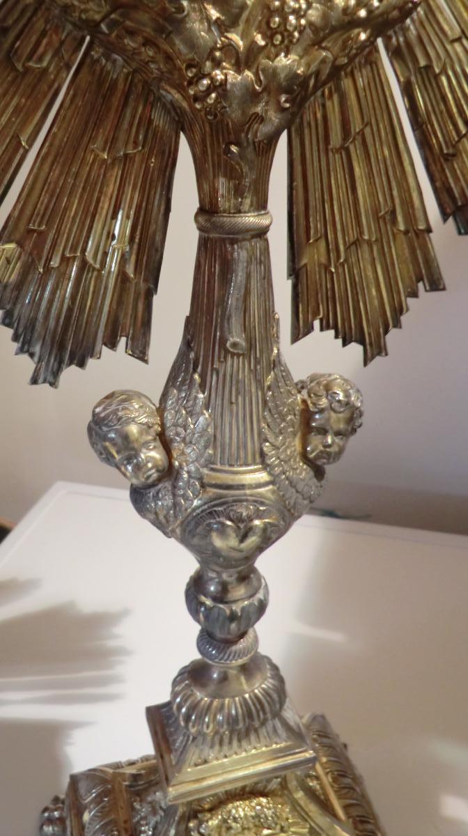 Grand Monstrance Silver & Vermeil With His Lunule-photo-1